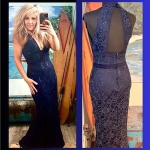 💙VTG Bee Darlin, Gorgeous, Lined, Form Flattering , Rich Navy, Size 6